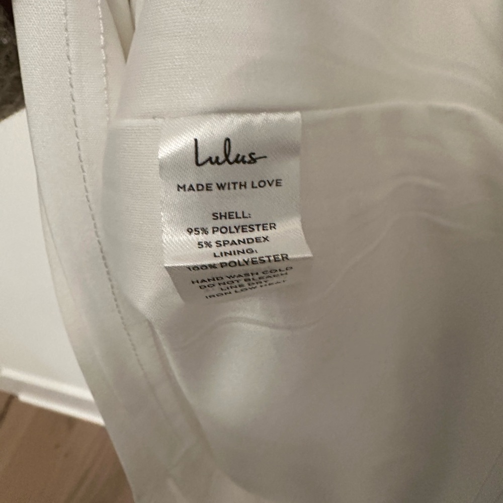 Lulus Enticing Behavior White Ruffled One-Shoulder Mini Dress size M - Picture 5 of 6